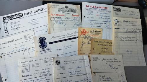 briefhoofd, facturen 12x Franeker 1950-1970, Verzamelen, Merken en Reclamevoorwerpen, Gebruikt, Gebruiksvoorwerp, Verzenden