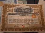 Aandeel New York Ontario Western Railway 1933, Postzegels en Munten, Aandelen en Waardepapieren, Ophalen of Verzenden