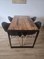 Tafel met 4 stoelen, Ophalen, Zo goed als nieuw, Rechthoekig, 100 tot 150 cm