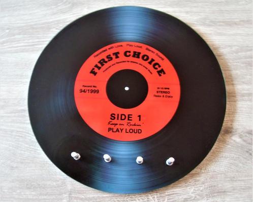 Old School LP Kapstok Glazen Wandkapstok Grammafoonplaat Vin, Huis en Inrichting, Woonaccessoires | Kapstokken, Zo goed als nieuw