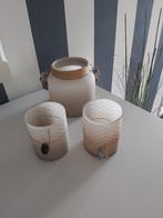 Riverdale windlichtenset taupe bruin, Overige materialen, Bruin, Ophalen of Verzenden, Zo goed als nieuw
