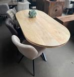 Magazijn leegverkoop eettafel deens ovaal mangohout matrix, Nieuw, Ophalen of Verzenden, Info@wkhome.nl, Argonweg 20 Amersfoort