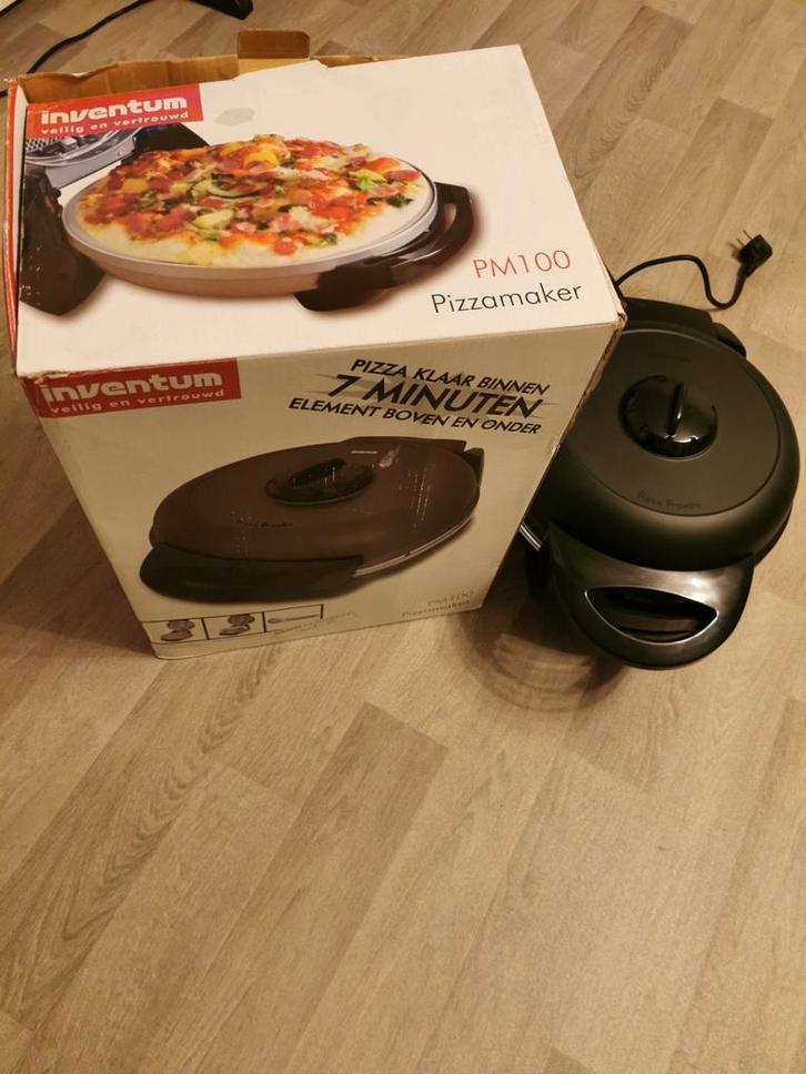 Inventum pizzaoven Pizzamaker PM100 - Nieuwstaat!, Witgoed en Apparatuur, Ovens, Zo goed als nieuw, Vrijstaand, Oven, Minder dan 45 cm