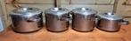 Sola Elite contacto, vintage pannenset, jaren 60, Ophalen of Verzenden, Gebruikt, Rvs, Pannenset