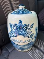 Antiek tabakspot / apothekerspot Delfts blauw Porselyne Fles, Antiek en Kunst, Ophalen of Verzenden