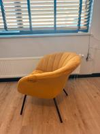 Gele velvet fauteuil / stoel, Huis en Inrichting, Stoelen, Ophalen, Overige kleuren, Zo goed als nieuw, Stof
