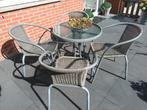 Bistro set, Ophalen of Verzenden, Gebruikt, Overige materialen, 2 zitplaatsen