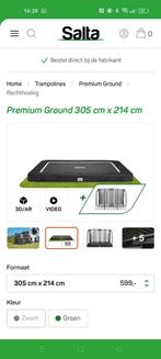 Salta premium ground trampoline 305x214 cm, Ophalen, Gebruikt