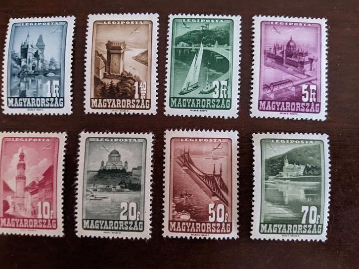 HONGARIJE 1947; serie LUCHTPOST, Postzegels en Munten, Postzegels | Europa | Hongarije, Postfris, Verzenden