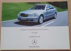 Mercedes Benz brochure, "Prijslijst + Extra's S - Klasse", Boeken, Auto's | Folders en Tijdschriften, Ophalen of Verzenden, Zo goed als nieuw