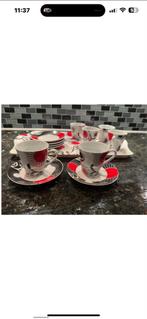 Espresso kopjes en schotels set, Ophalen of Verzenden, Zo goed als nieuw, Overige stijlen, Kop(pen) en/of Schotel(s)