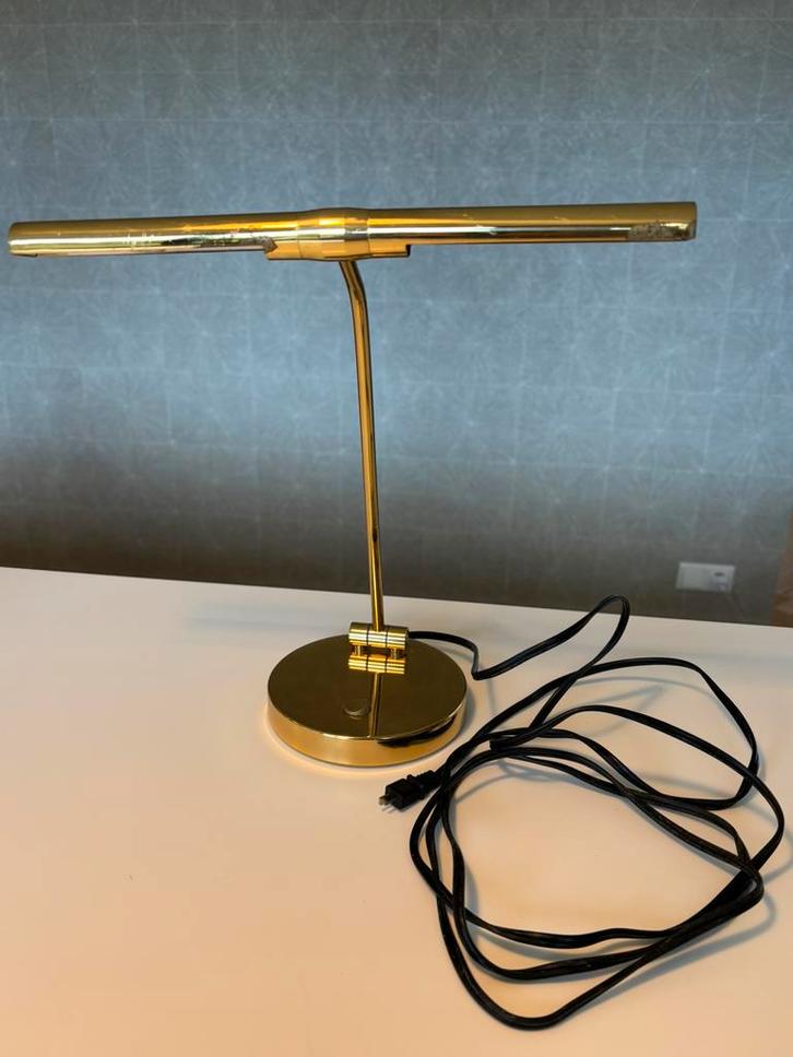 Pianolamp Jahn in messing gepolijst, Huis en Inrichting, Lampen | Overige, Gebruikt, Ophalen of Verzenden