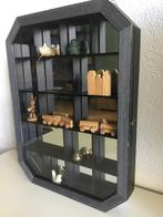 vitrinekastje zwart spiegelwand 17 vakjes 41,5 x 31 cm, Huis en Inrichting, Minder dan 50 cm, Gebruikt, Ophalen of Verzenden, Minder dan 25 cm
