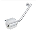 WC rol houder met leuning, Doe-het-zelf en Verbouw, Sanitair, Ophalen of Verzenden, Nieuw, Chroom, Toilet