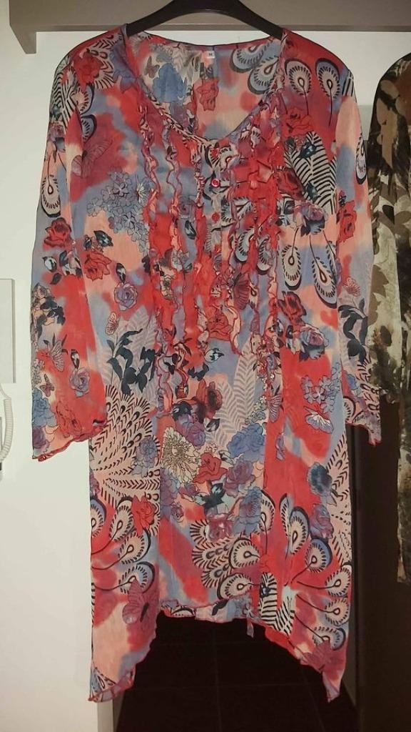 lange voile blouse, tuniek, 38/40, 2 stuks, of Comme Ca, Kleding | Dames, Blouses en Tunieken, Zo goed als nieuw, Maat 38/40 (M)