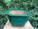 Groene chinese bloempot, Tuin en Terras, Bloempotten, 25 tot 40 cm, Vierkant, Ophalen of Verzenden, Zo goed als nieuw