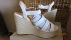 Witte sleehak sandalen met touwzool – maat 42 – Nieuw, Wit, Nieuw, Even&Odd, Sandalen of Muiltjes