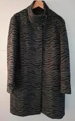Winterjas in wolmix met grijs/zwarte print New View mt xl/42, Kleding | Dames, Zwart, Maat 42/44 (L), Ophalen of Verzenden, New View