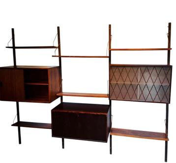 Deens vintage modulair wandsysteem rosewood / Cadovius  beschikbaar voor biedingen