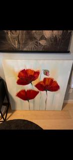 Olieverf Schilderij - 1x1 Meter, Antiek en Kunst, Ophalen