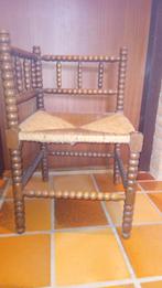 Houten hoek stoel Rieten zitting, Ophalen