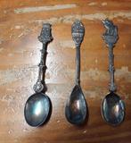 3x zilveren theelepeltjes, bezienswaardigheden, Verzilverd, Ophalen of Verzenden, Zo goed als nieuw, Metaal