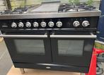 Boretti gasfornuis zwart 100cm breed, Witgoed en Apparatuur, Fornuizen, Gebruikt, 60 cm of meer, Ophalen of Verzenden, Gas