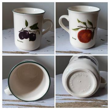 Vintage mok, Carrigdhoun Ireland, Orange / Quetsches kunst beschikbaar voor biedingen