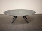 Ovale eettafel HPL steen / marmer 200x100, Huis en Inrichting, Tafels | Eettafels, 100 tot 150 cm, 200 cm of meer, Ophalen of Verzenden