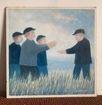 Schilderij J. Visser - Jongens, Ophalen of Verzenden