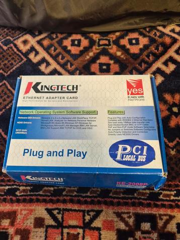 Kingtech Ethernet Adapter Card KE-2008P - Nieuw in doos! beschikbaar voor biedingen