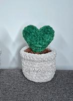 Gehaakte hart plant, vetplant, hoya kerrii, decoratie, Ophalen of Verzenden, Nieuw, Haken