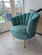 Schelp stoel/fauteuil - Groen, Ophalen, 75 tot 100 cm, Zo goed als nieuw, Stof