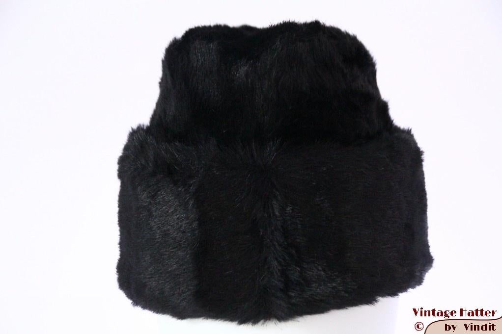 dameshoed Faux bontmuts Seven zwart 57 nieuw, Ophalen of Verzenden, Nieuw, 56 of 57 cm (M, 7 of 7⅛ inch), Hoed