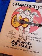 Theater en cabaretliedjes. Alexander de Haas..., Ophalen of Verzenden, Gebruikt