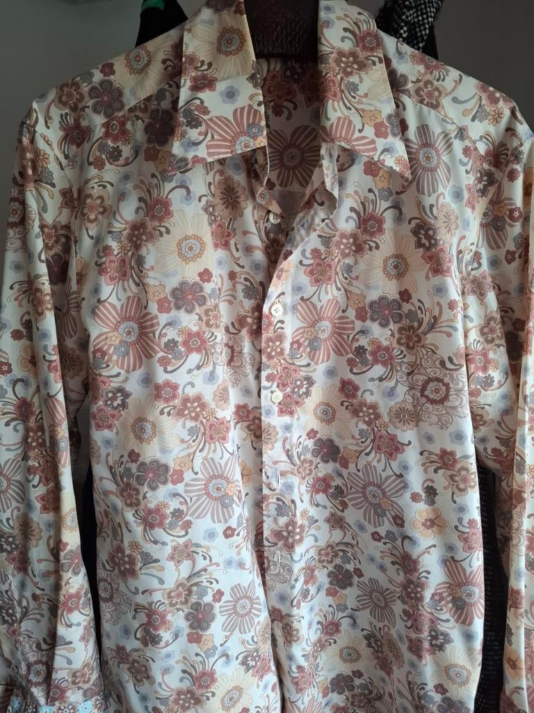 Hans Ubbink overhemd met bloemenprint mt xl, Kleding | Heren, Overhemden, Overige kleuren, Hans Ubbink, Zo goed als nieuw, Halswijdte 39/40 (M)