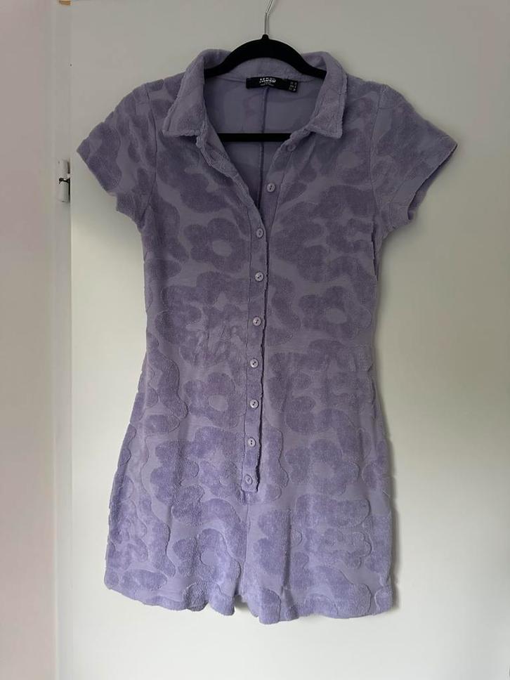 Jaded London playsuit, maat 38, ZGAN, Kleding | Dames, Jumpsuits, Zo goed als nieuw, Maat 38/40 (M), Paars, Ophalen of Verzenden