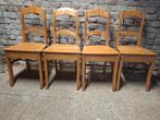 4 eikenhouten keuken stoelen, Ophalen