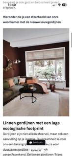 2x vouwgordijnen Mees naturel Karwei, Ophalen of Verzenden, Zo goed als nieuw, Beige, 100 tot 150 cm