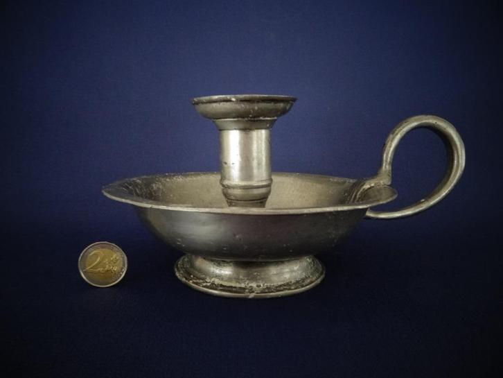 Grote tinnen blaker - Kandelaar, Antiek en Kunst, Curiosa en Brocante, Ophalen of Verzenden