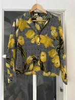 Zwarte blouse met gele bloemen maat 38, Kleding | Dames, Blouses en Tunieken, Ophalen of Verzenden, Zo goed als nieuw, Maat 38/40 (M)