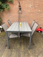 Tuintafel met 4 stoelen, Tuin en Terras, Tuinsets en Loungesets, Ophalen, Gebruikt