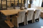 6 Eetkamerstoelen armleuning en wieltjes, Ophalen, Overige kleuren, Zo goed als nieuw, Vijf, Zes of meer stoelen