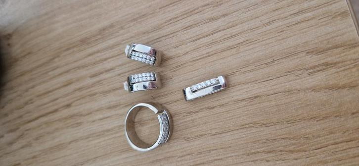 Mart Visser zilveren sieradenset, Sieraden, Tassen en Uiterlijk, Oorbellen, Zo goed als nieuw, Zilver, Zilver, Ophalen of Verzenden