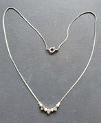 Oud zilveren KETTINKJE met hartjes en bolletjes, Ophalen of Verzenden, Zo goed als nieuw, Zilver, Zilver