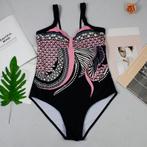 Roze zwart retro badpak vintage dames vrouwen badkleding, Kleding | Dames, Badmode en Zwemkleding, Verzenden, Nieuw, Zwart, Badpak