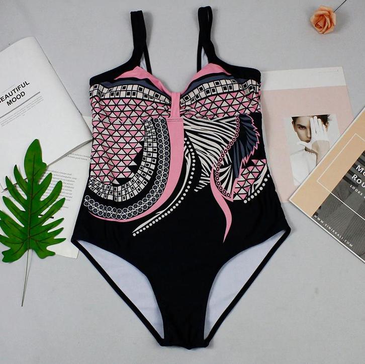Roze zwart retro badpak vintage dames vrouwen badkleding, Kleding | Dames, Badmode en Zwemkleding, Nieuw, Badpak, Zwart, Verzenden