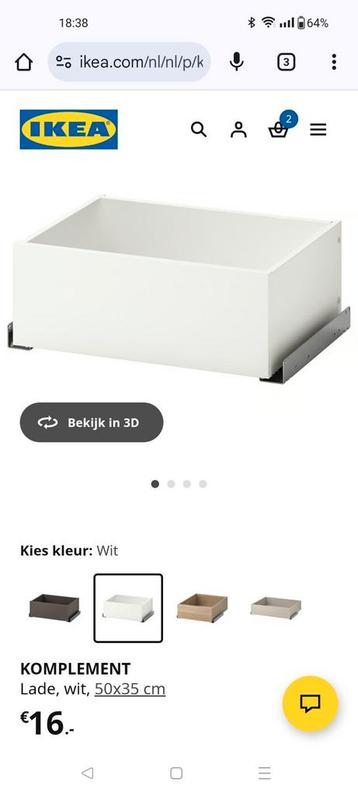 Komplement Wit Pax Lades & Planken