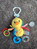 Rammelaar Eend Baby Knuffel Happy Monkey, Ophalen of Verzenden, Zo goed als nieuw, Rammelaar, Met geluid