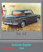 Vp63 autokaartje 87 sunbeam rapider --- 1964, Ophalen of Verzenden, Zo goed als nieuw, Auto's